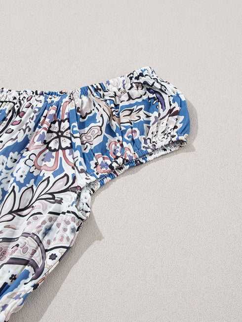 womens-dresses-printed-v-neck-off-shoulder-short-sleeve-dress