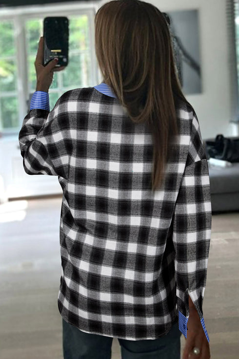 plaid blouse