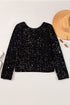black-sequin-long-sleeve-cutout-back-top