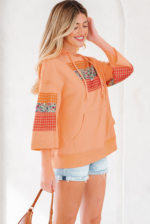 hooded long sleeve top