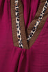 Violet Leopard Trim V Neck Flounced Bracelet Sleeve Blouse