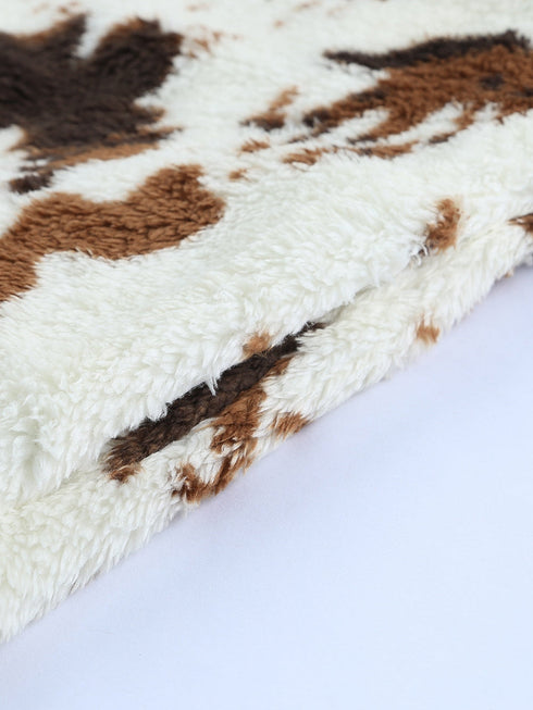 zip-collar-cow-print-fleece-sweatshirt