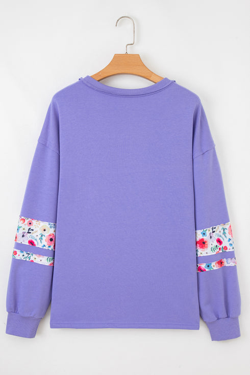 floral patched sweatshirt