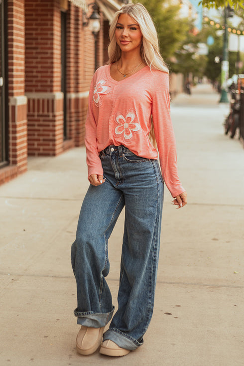 floral long sleeve t shirt