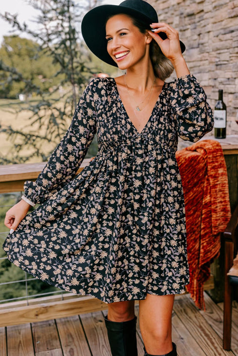 black floral dress