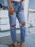 ripped-cutout-fringe-hem-casual-jeans