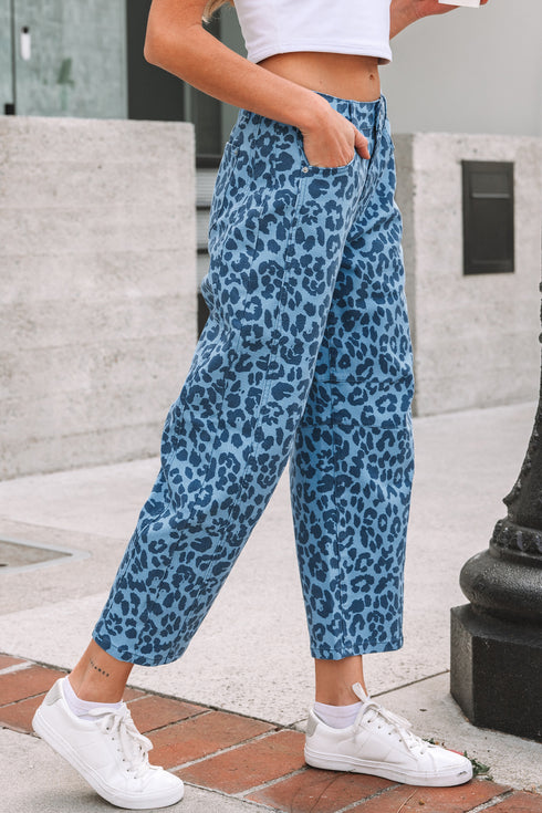 leopard print jeans womens