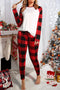 fiery-red-plaid-raglan-sleeves-top-and-drawstring-pants-lounge-set