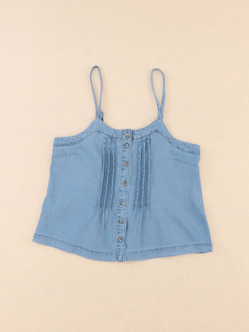 sky-blue-pleated-buttons-denim-tank-top