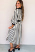 striped midi dress