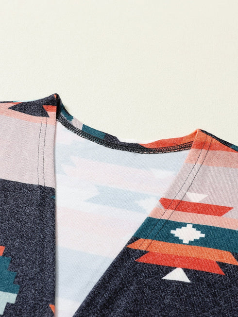 orange-western-tribal-aztec-print-cardigan