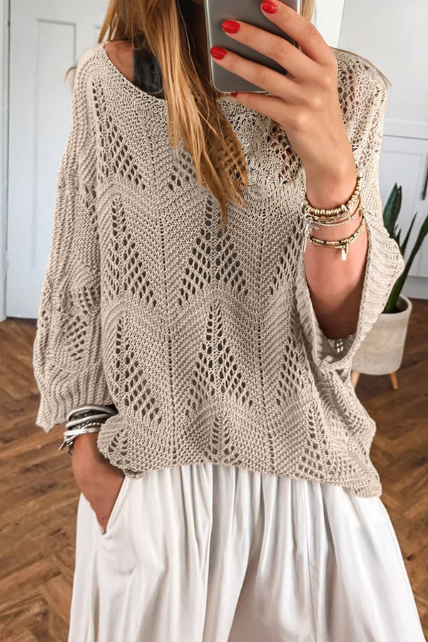 crochet hollow out sweater