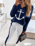womens-sets-anchor-print-v-neck-long-sleeve-t-shirt-trousers-two-piece-suit