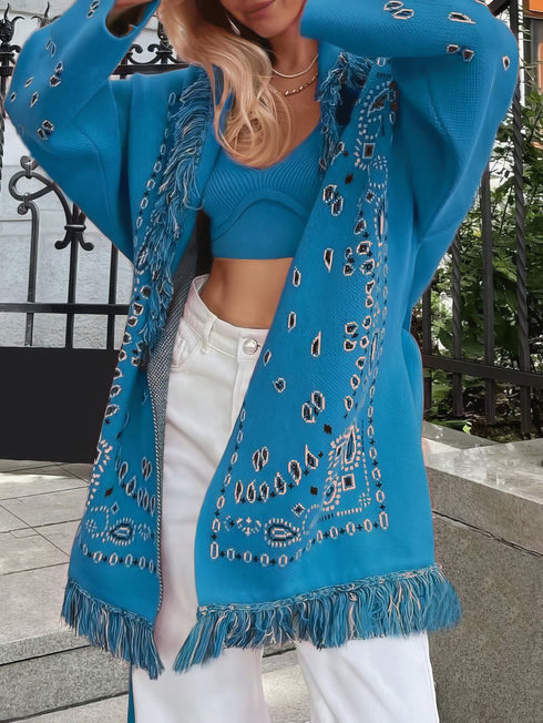 womens-coats-fashion-printed-fringed-belt-sweater-cardigan-coat