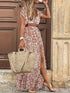 bohemian-long-short-sleeve-printed-v-neck-slit-dress