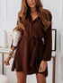 womens-dresses-button-lace-up-solid-color-mini-dress