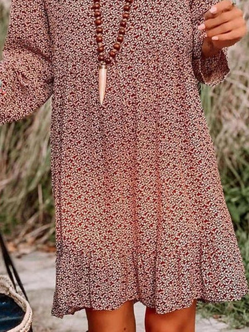 casual-print-knee-long-sleeve-tunic-dresses