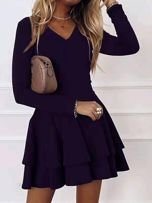 womens-dresses-casual-v-neck-long-sleeve-commuter-dress