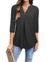 womens-blouses-v-neck-mid-sleeve-casual-loose-blouse