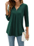 womens-blouses-v-neck-mid-sleeve-casual-loose-blouse