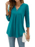 womens-blouses-v-neck-mid-sleeve-casual-loose-blouse