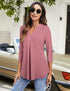 womens-blouses-v-neck-mid-sleeve-casual-loose-blouse