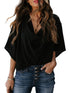 casual-v-neck-pleated-chiffon-shirt
