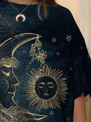 sun-moon-print-fashion-round-neck-womens-t-shirt