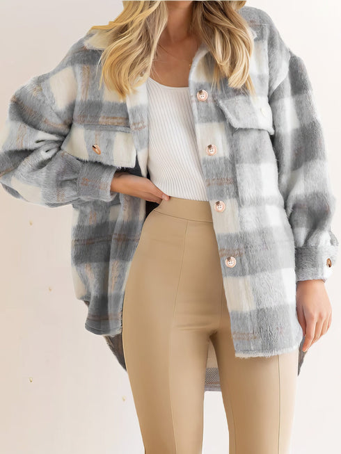 womens-coats-plaid-plush-single-breasted-wool-thick-coat