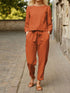 womens-sets-solid-long-sleeve-top-belted-pocket-trousers-two-piece-suit