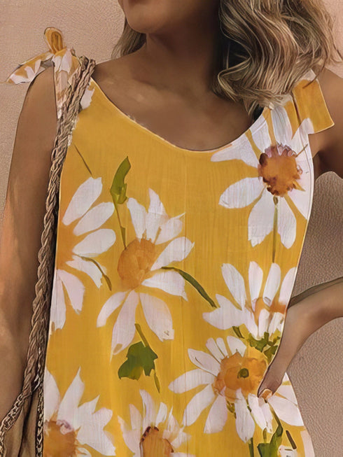 floral-print-sleeveless-belted-casual-jumpsuit