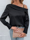womens-t-shirts-irregular-black-strap-long-sleeve-t-shirt