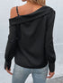 womens-t-shirts-irregular-black-strap-long-sleeve-t-shirt