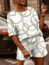 two-piece-printed-round-neck-short-sleeve-t-shirt-shorts