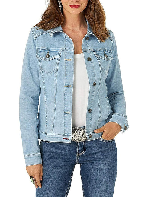 womens-jackets-solid-flapped-pocket-single-breasted-denim-jacket
