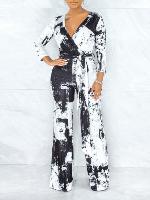womens-jumpsuits-tie-dye-v-neck-long-sleeve-belt-wide-leg-jumpsuit