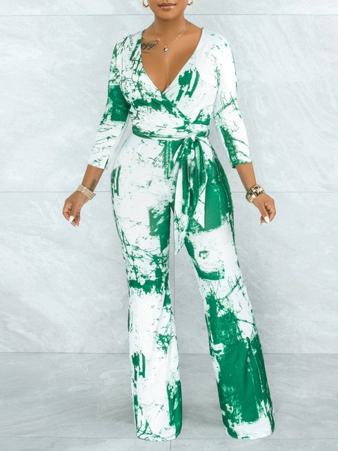 womens-jumpsuits-tie-dye-v-neck-long-sleeve-belt-wide-leg-jumpsuit