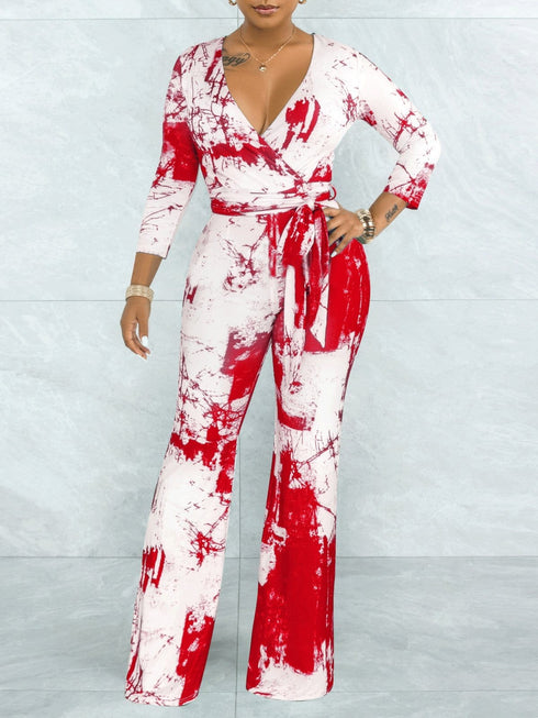 womens-jumpsuits-tie-dye-v-neck-long-sleeve-belt-wide-leg-jumpsuit
