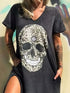 v-neck-short-sleeved-skull-print-slit-t-shirt-dress