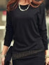 Batwing Style Loose Round Neck Long Sleeve Dress