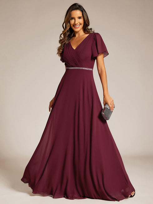 elegant-midi-length-ruffles-sleeves-chiffon-dresses-empire-waist-evening-dresses-with-belt-ee11981