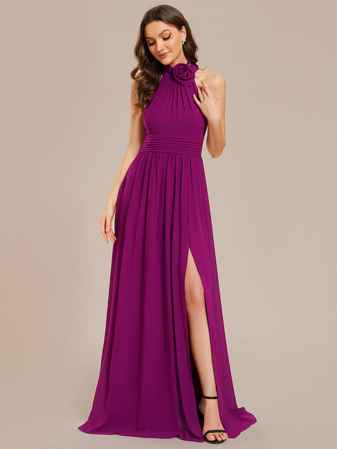 wholesale-chiffon-halter-neckline-sleeveless-evening-dresses-es02014
