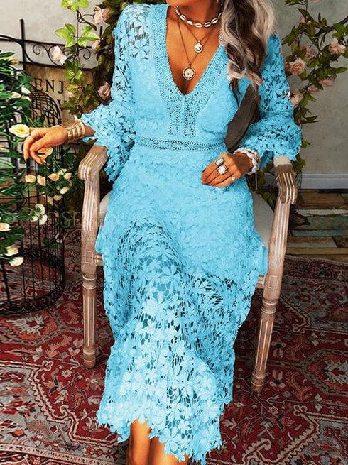 womens-dresses-hollow-lace-v-neck-long-sleeve-dress