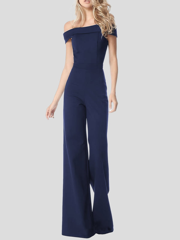 solid-one-line-collar-elegant-jumpsuit