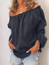 womens-t-shirts-one-shoulder-elastic-pleated-long-sleeve-t-shirts