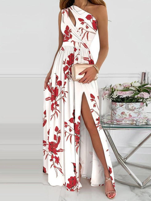 one-shoulder-hollow-high-slit-print-maxi-dress