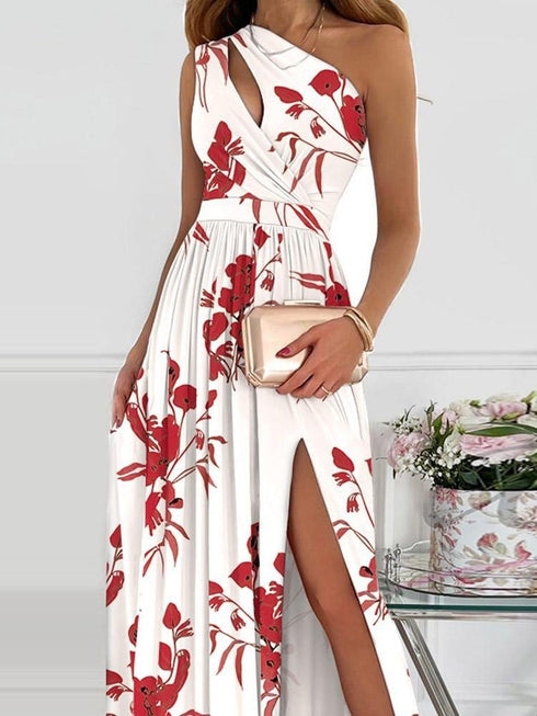 one-shoulder-hollow-high-slit-print-maxi-dress