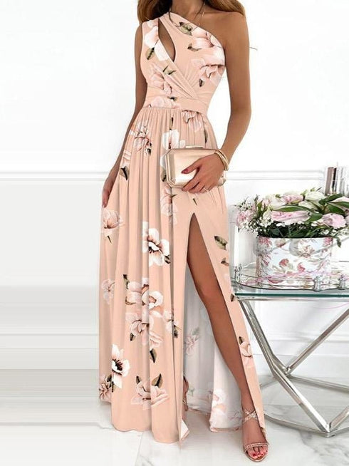 one-shoulder-hollow-high-slit-print-maxi-dress