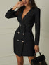 v-neck-double-breasted-slim-solid-coat-dress