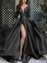 womens-dresses-bronzing-v-neck-banquet-slit-evening-dress